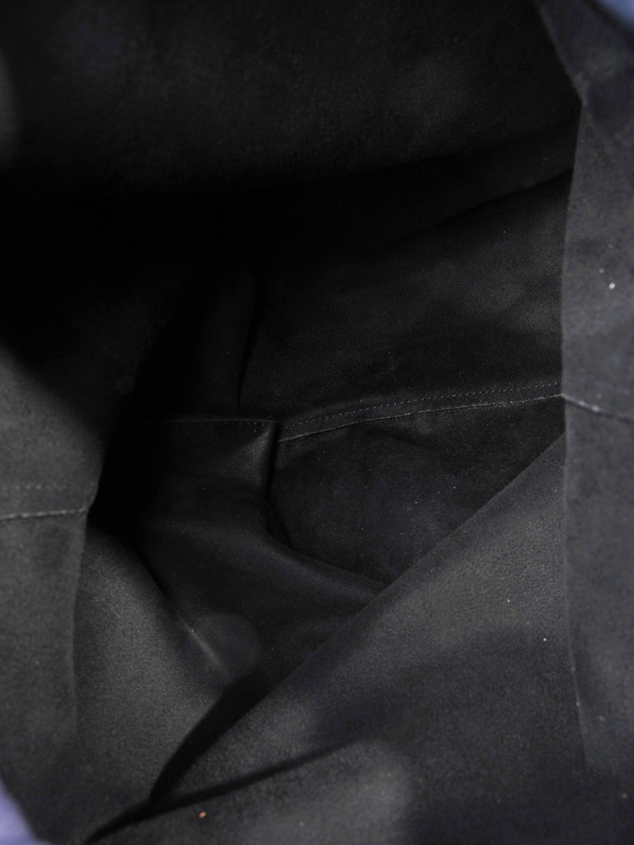 Saint Laurent Teddy Bucket Bag Navy / Silver Leather Image 8
