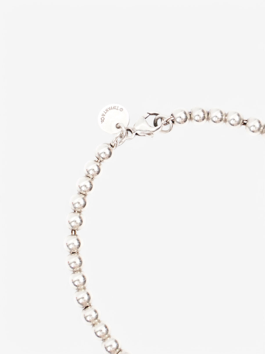 Tiffany and Co Heart Tag Bead Bracelet Silver / Blue Silver Sterling Image 3