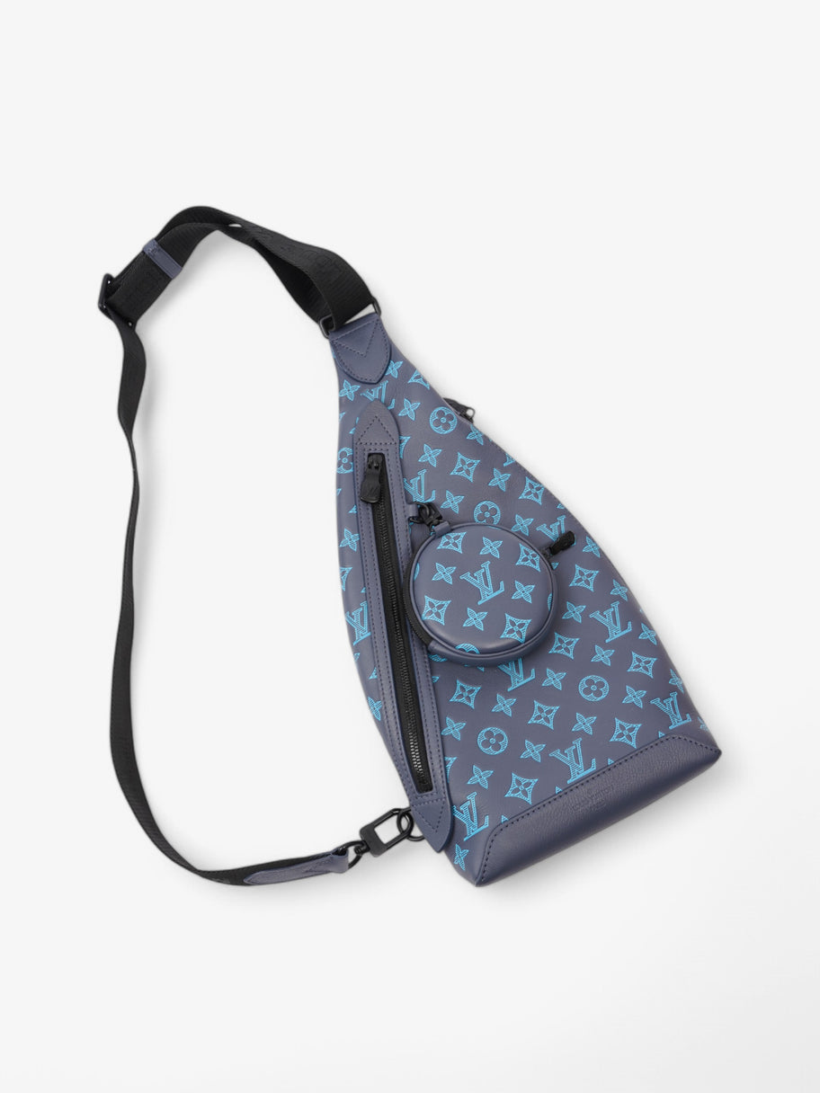 Louis Vuitton Duo Slingback Monogram Shadow / Navy / River Blue Calfskin Leather Image 10