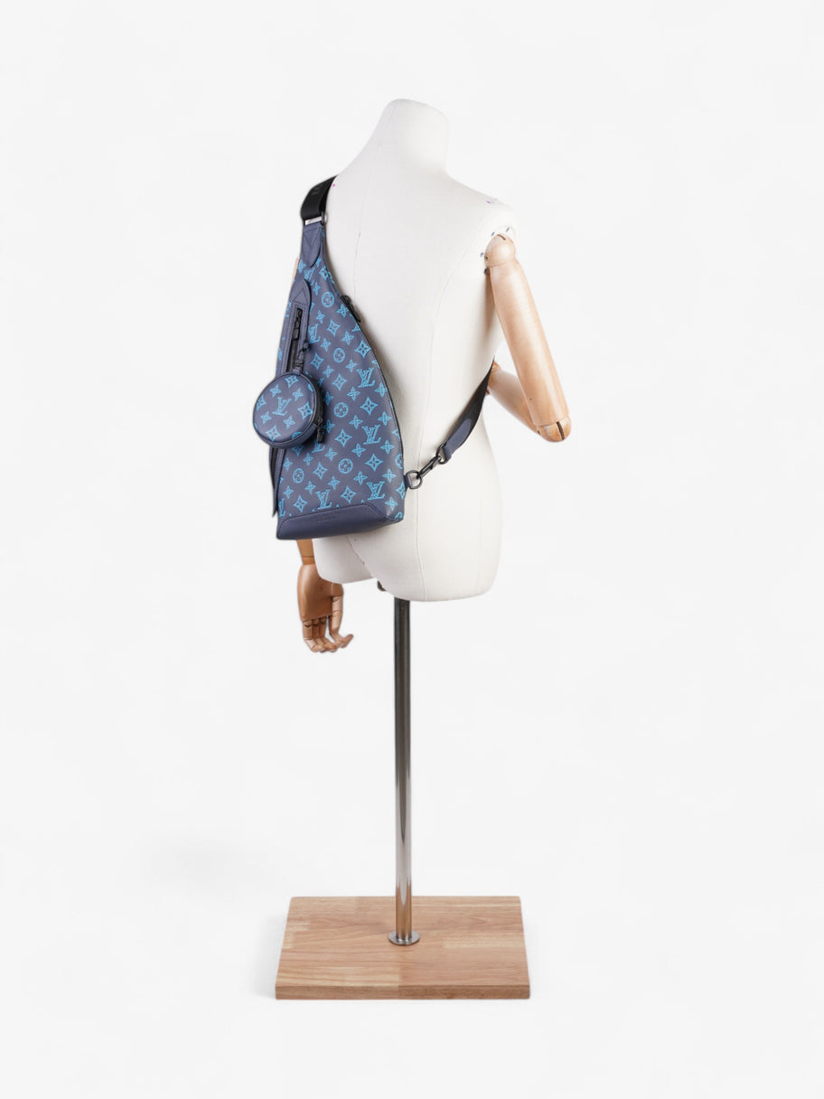 Louis Vuitton Duo Slingback Monogram Shadow / Navy / River Blue Calfskin Leather Image 2