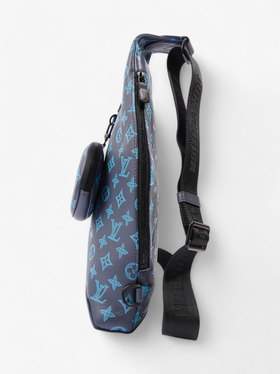 Louis Vuitton Duo Slingback Monogram Shadow / Navy / River Blue Calfskin Leather Image 3