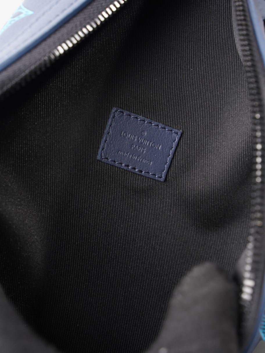 Louis Vuitton Duo Slingback Monogram Shadow / Navy / River Blue Calfskin Leather Image 9