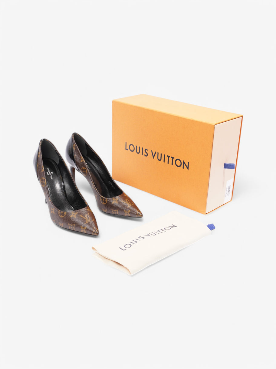 Louis Vuitton Cherie Pumps 100 Monogram / Black Coated Canvas EU 38 UK 5 Image 10