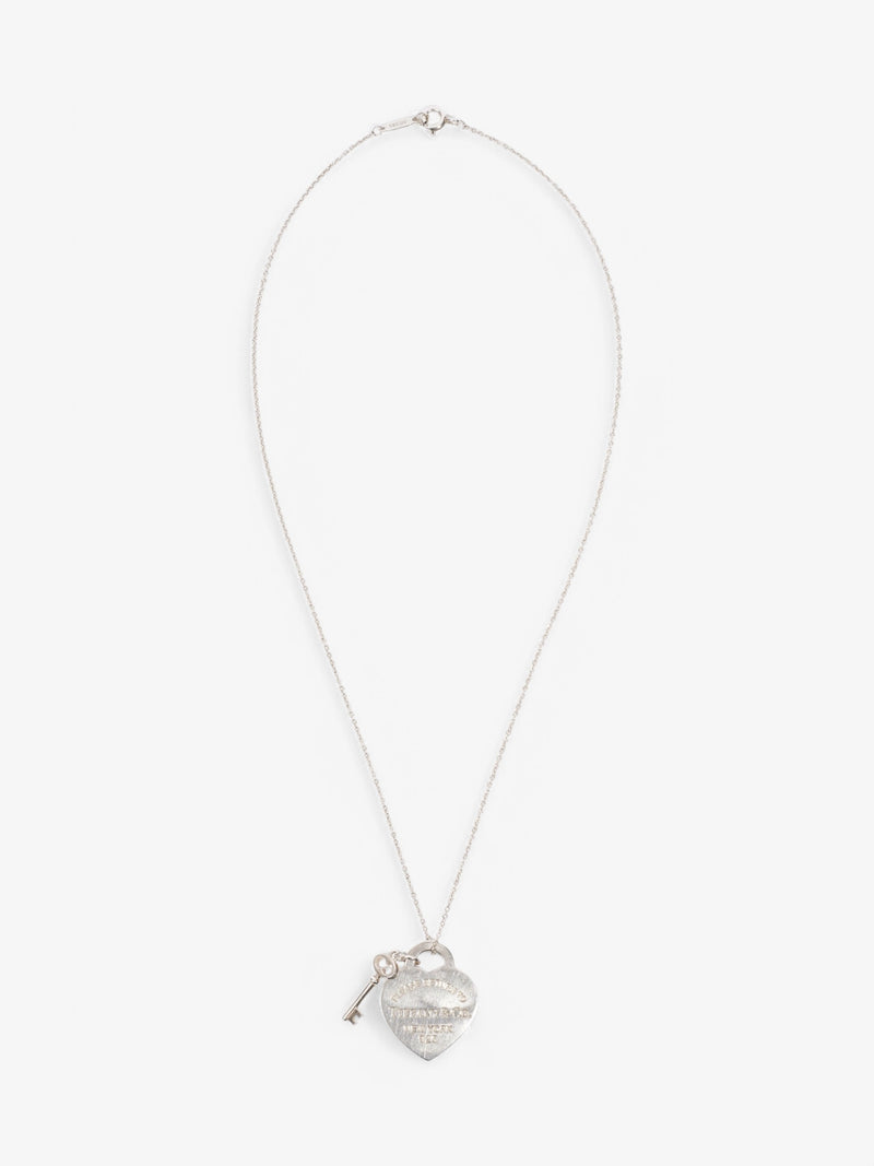  Tiffany and Co Return to Tiffany Heart Tag With Key Pendant Silver Silver Sterling