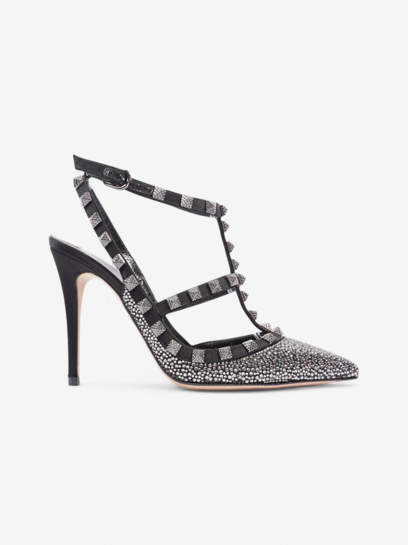  Valentino Rockstud Heel 100 Black Suede EU 37 UK 4
