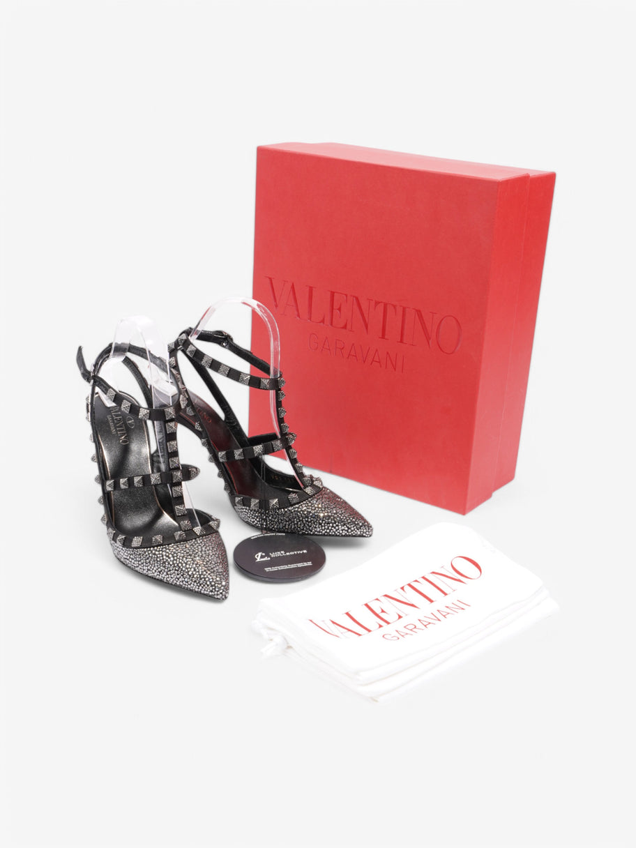 Valentino Rockstud Heel 100 Black Suede EU 37 UK 4 Image 10