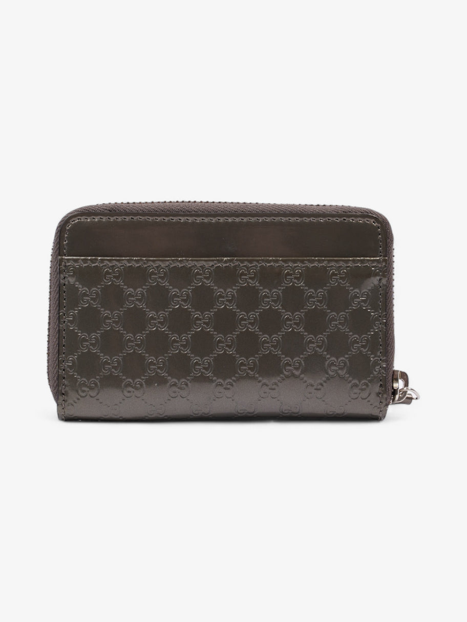Gucci Microguccissima Compact Wallet Grey Patent Leather Image 2