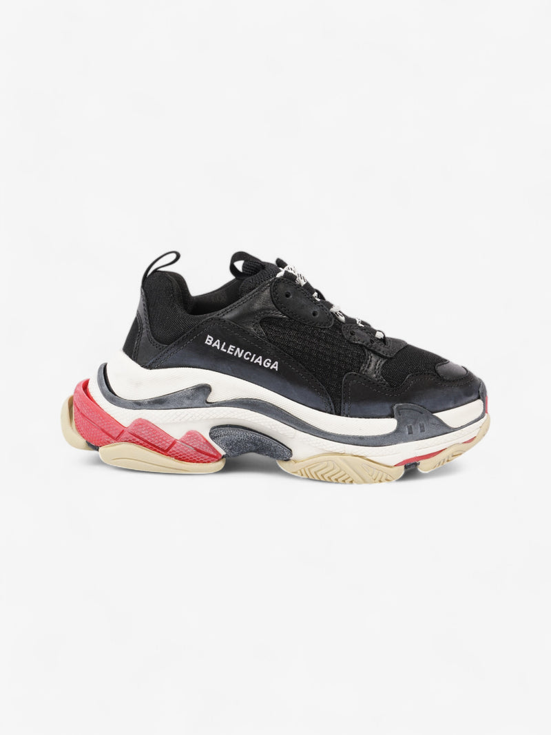  Balenciaga Triple S Black / White / Red Mesh EU 39 UK 6