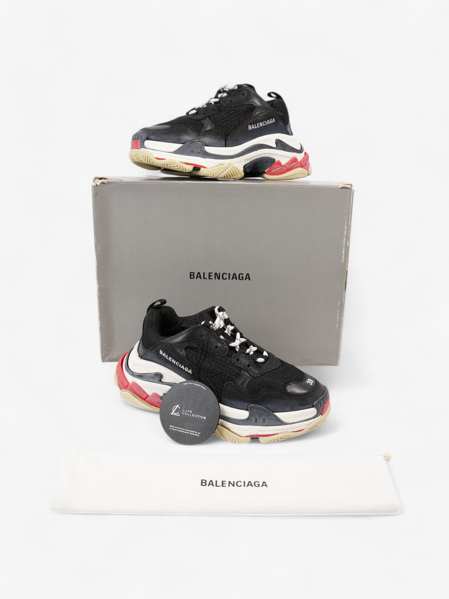 Balenciaga Triple S Black / White / Red Mesh EU 39 UK 6 Image 9