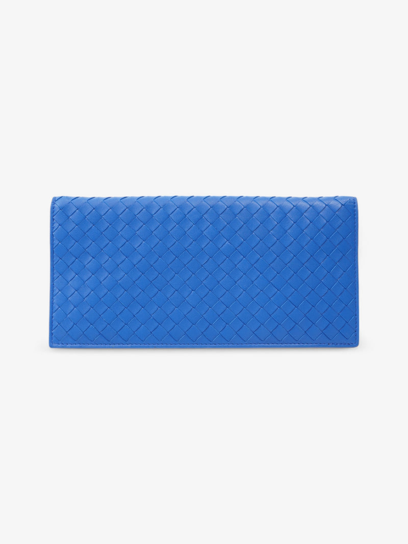  Bottega Veneta Long Wallet Blue Leather