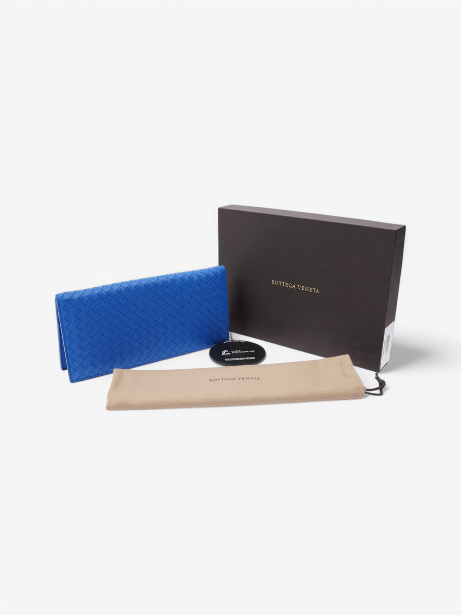 Bottega Veneta Long Wallet Blue Leather Image 8