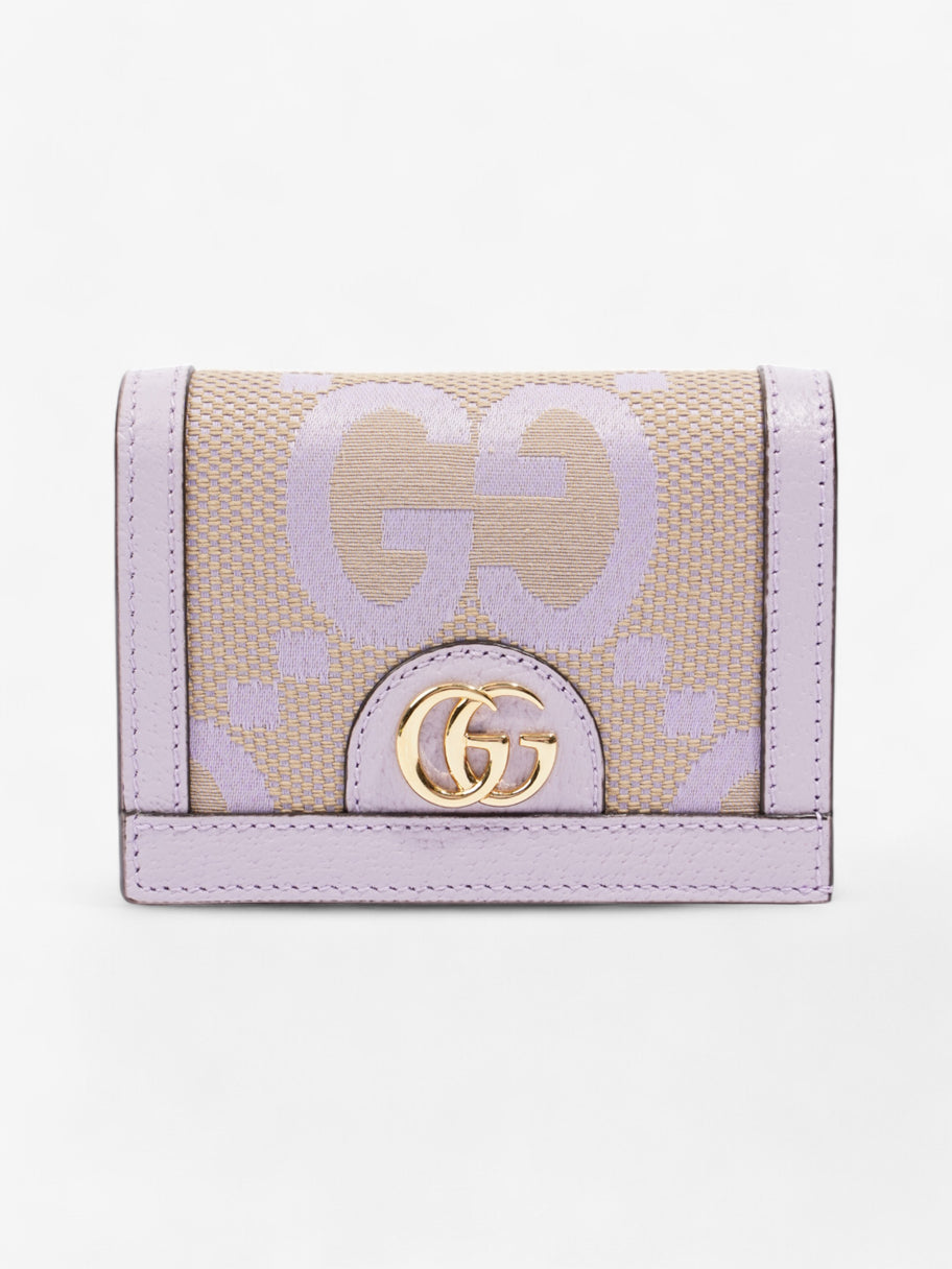 Gucci Jumbo GG Bi-Fold Wallet Lavender Canvas Image 1