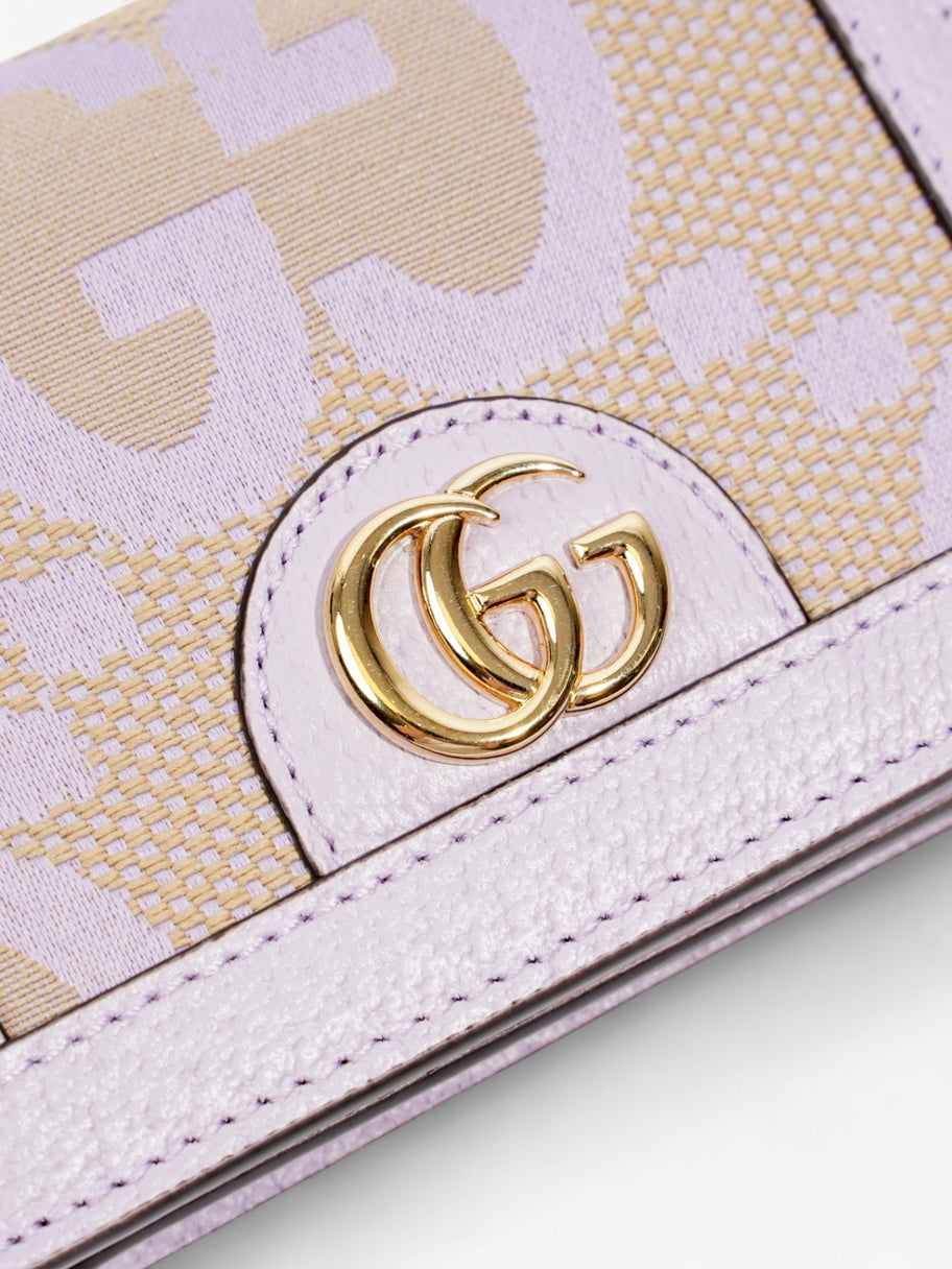 Gucci Jumbo GG Bi-Fold Wallet Lavender Canvas Image 6