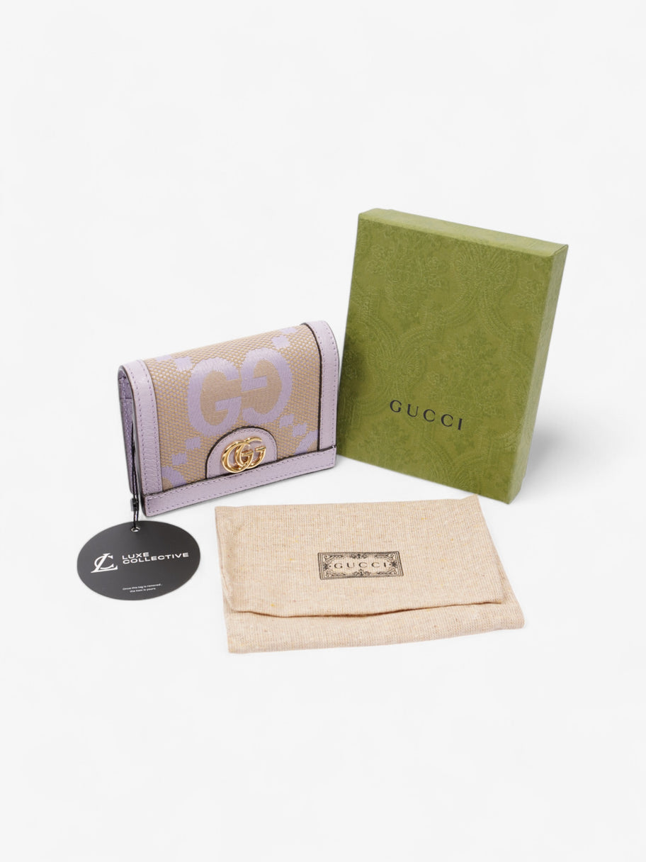 Gucci Jumbo GG Bi-Fold Wallet Lavender Canvas Image 9