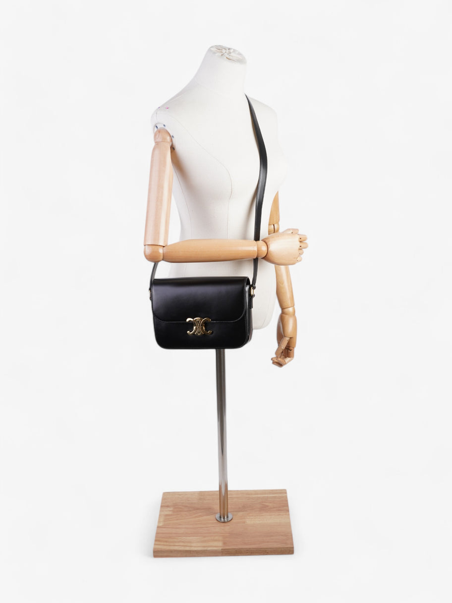 Celine Triomphe Classique Bag Black Calfskin Leather Medium Image 2