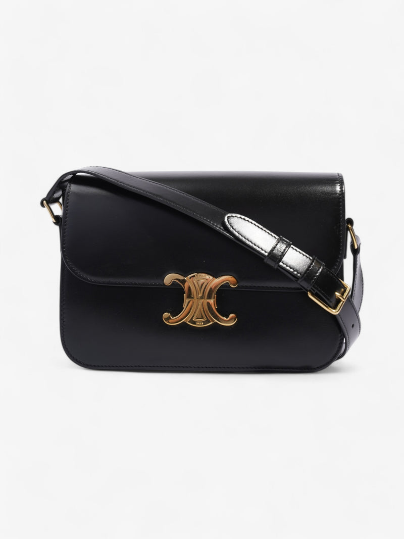  Celine Triomphe Classique Bag Black Calfskin Leather Medium