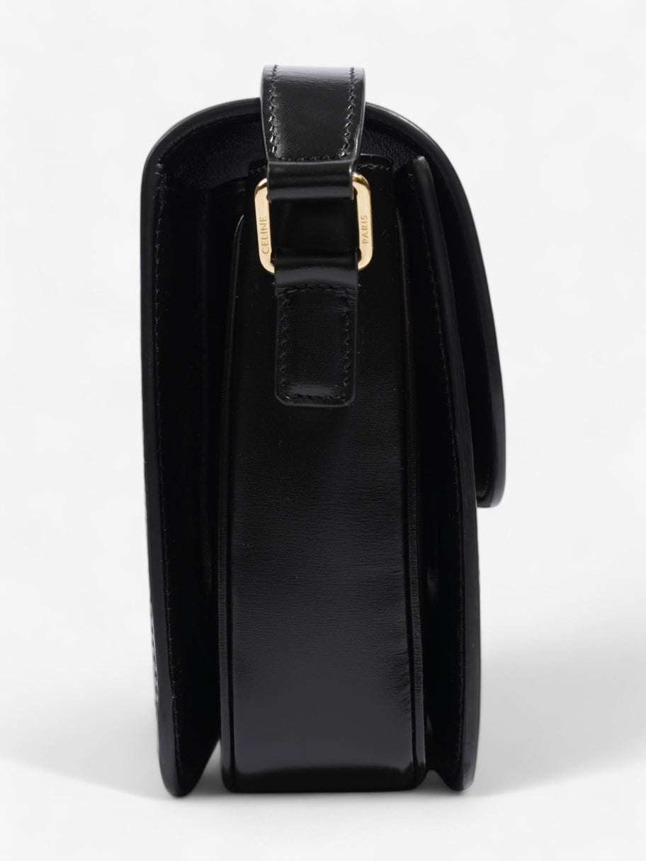 Celine Triomphe Classique Bag Black Calfskin Leather Medium Image 5