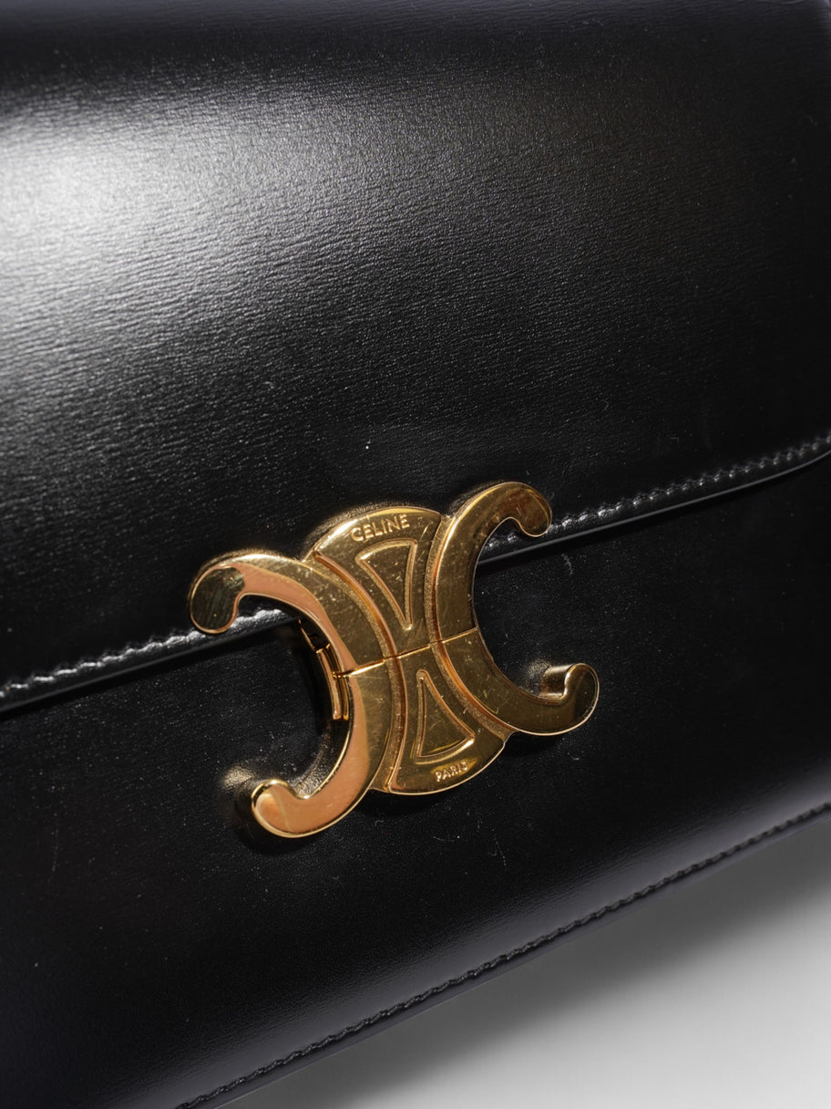 Celine Triomphe Classique Bag Black Calfskin Leather Medium Image 7