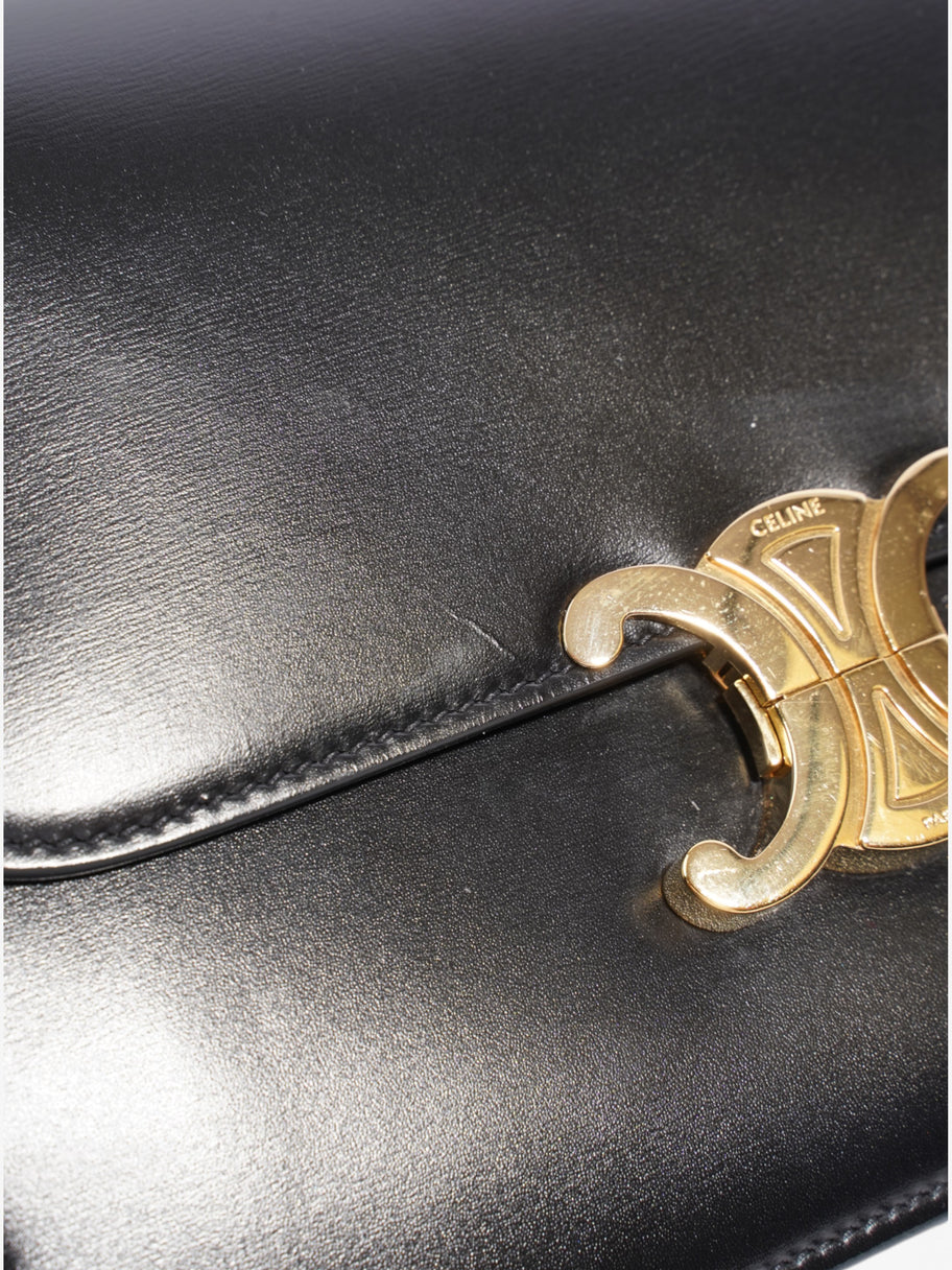 Celine Triomphe Classique Bag Black Calfskin Leather Medium Image 10