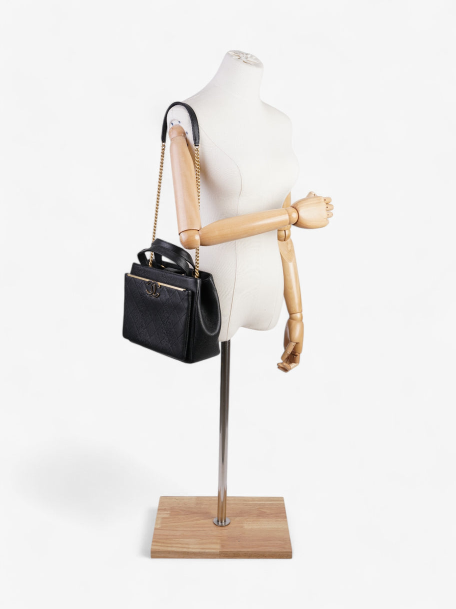 Chanel Framed Business Affinity Bag Black Caviar Leather Image 2