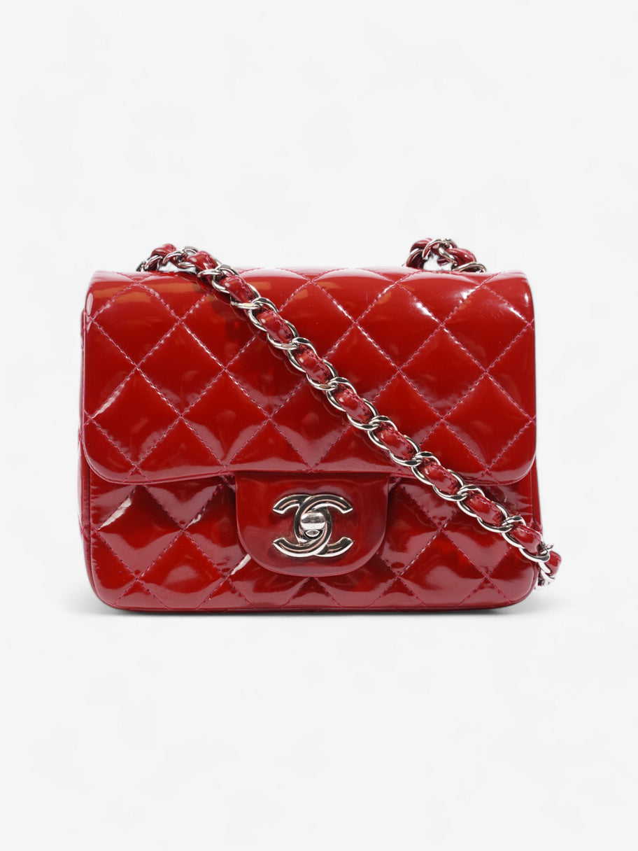 Chanel Classic Square Flap Red Patent Leather Mini Image 1