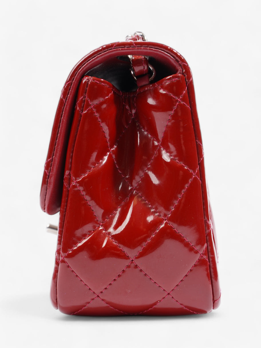 Chanel Classic Square Flap Red Patent Leather Mini Image 3