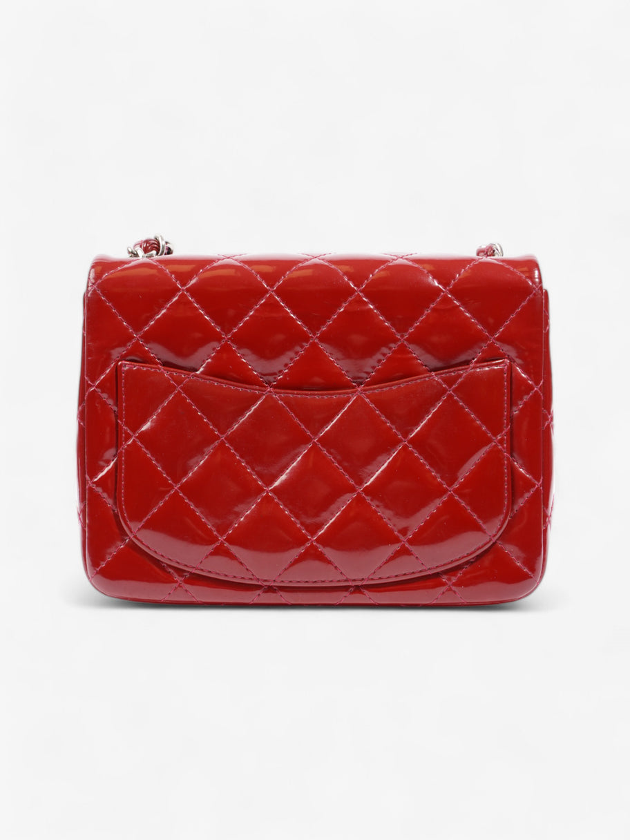 Chanel Classic Square Flap Red Patent Leather Mini Image 4
