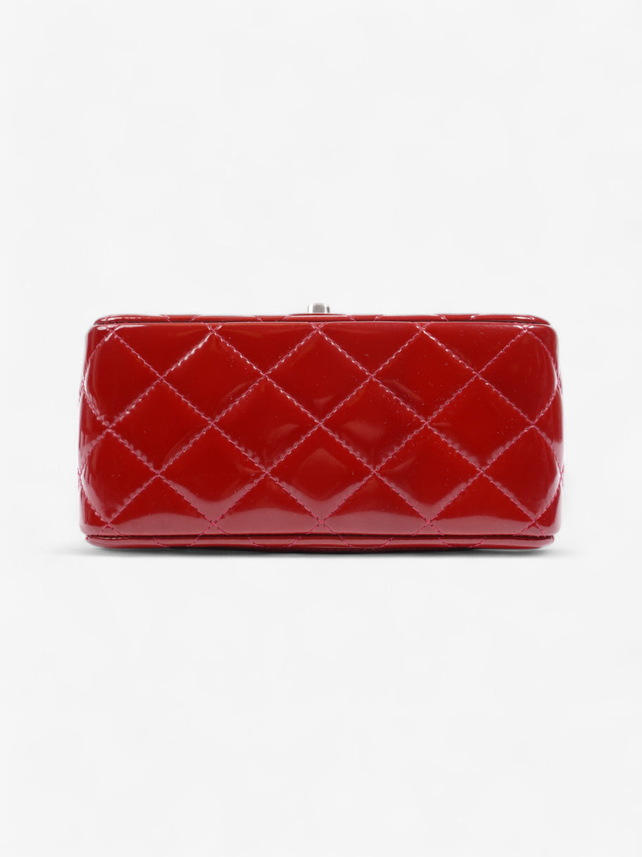 Chanel Classic Square Flap Red Patent Leather Mini Image 6