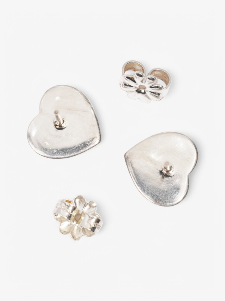 Tiffany and Co Heart Stud Earrings Silver Silver Sterling Image 3
