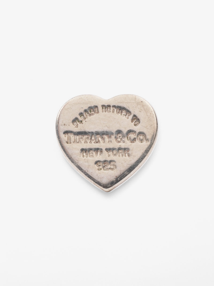 Tiffany and Co Heart Stud Earrings Silver Silver Sterling Image 5