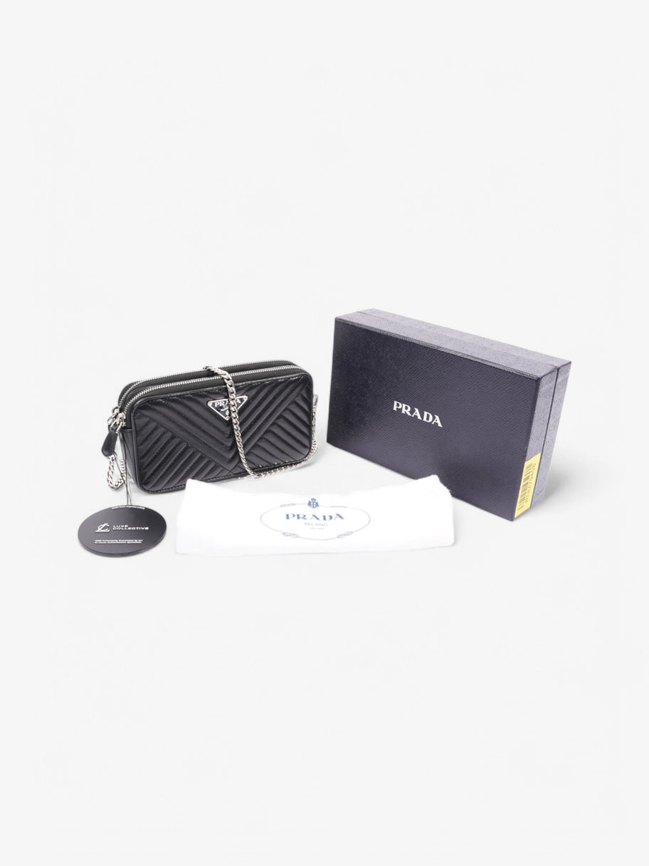 Prada Impunture Mini Shoulder Bag Black Leather Image 11