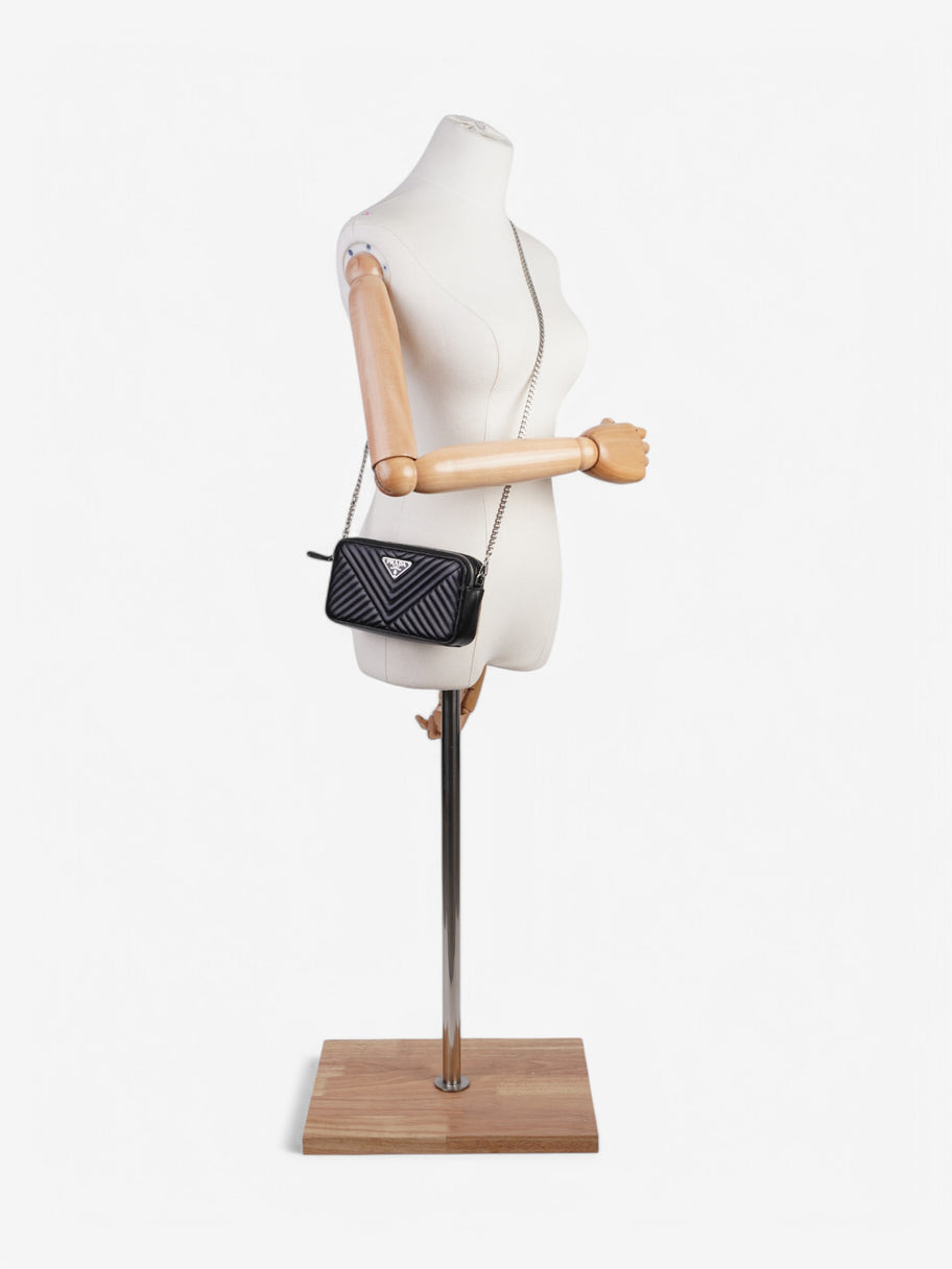 Prada Impunture Mini Shoulder Bag Black Leather Image 2