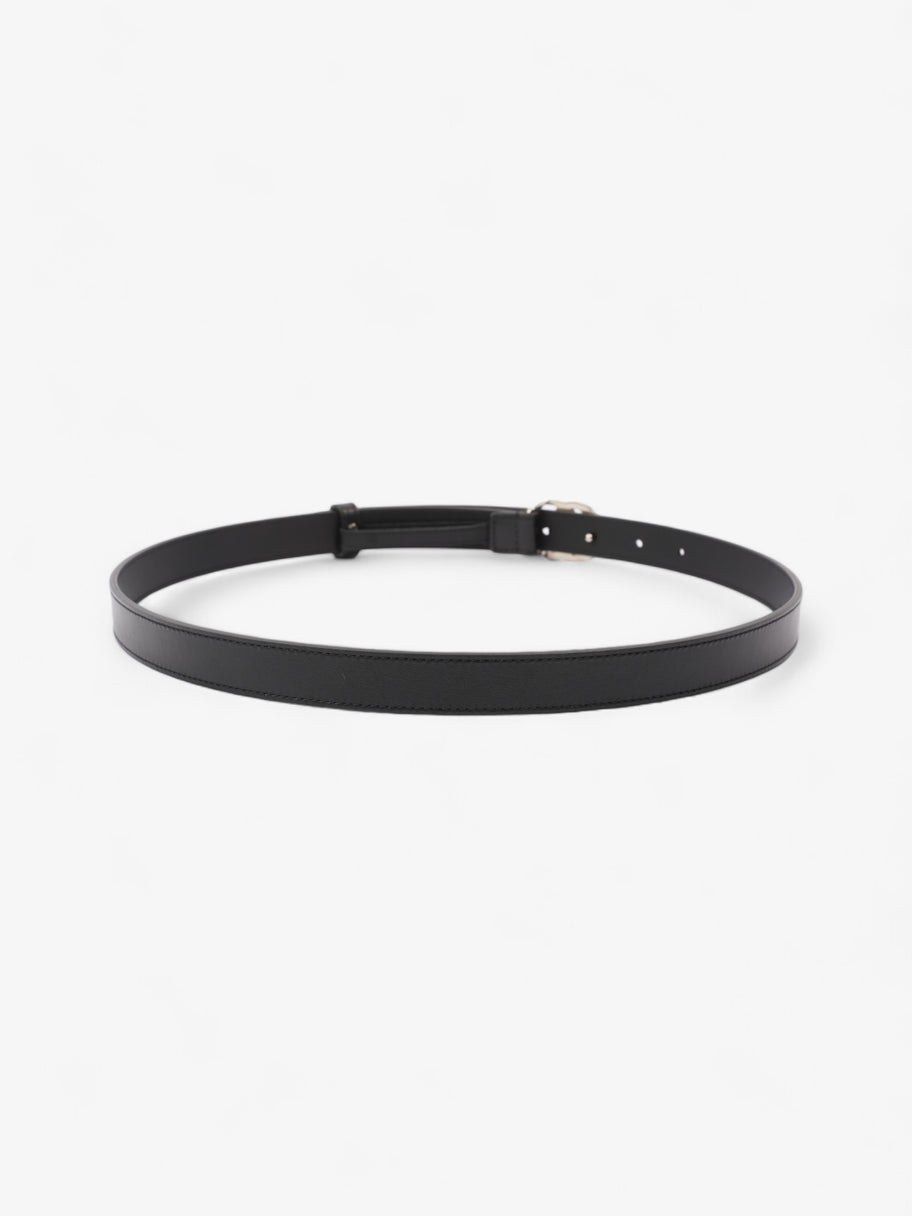 Gucci GG Marmont Thin Belt Black / Silver Leather 85cm / 34
