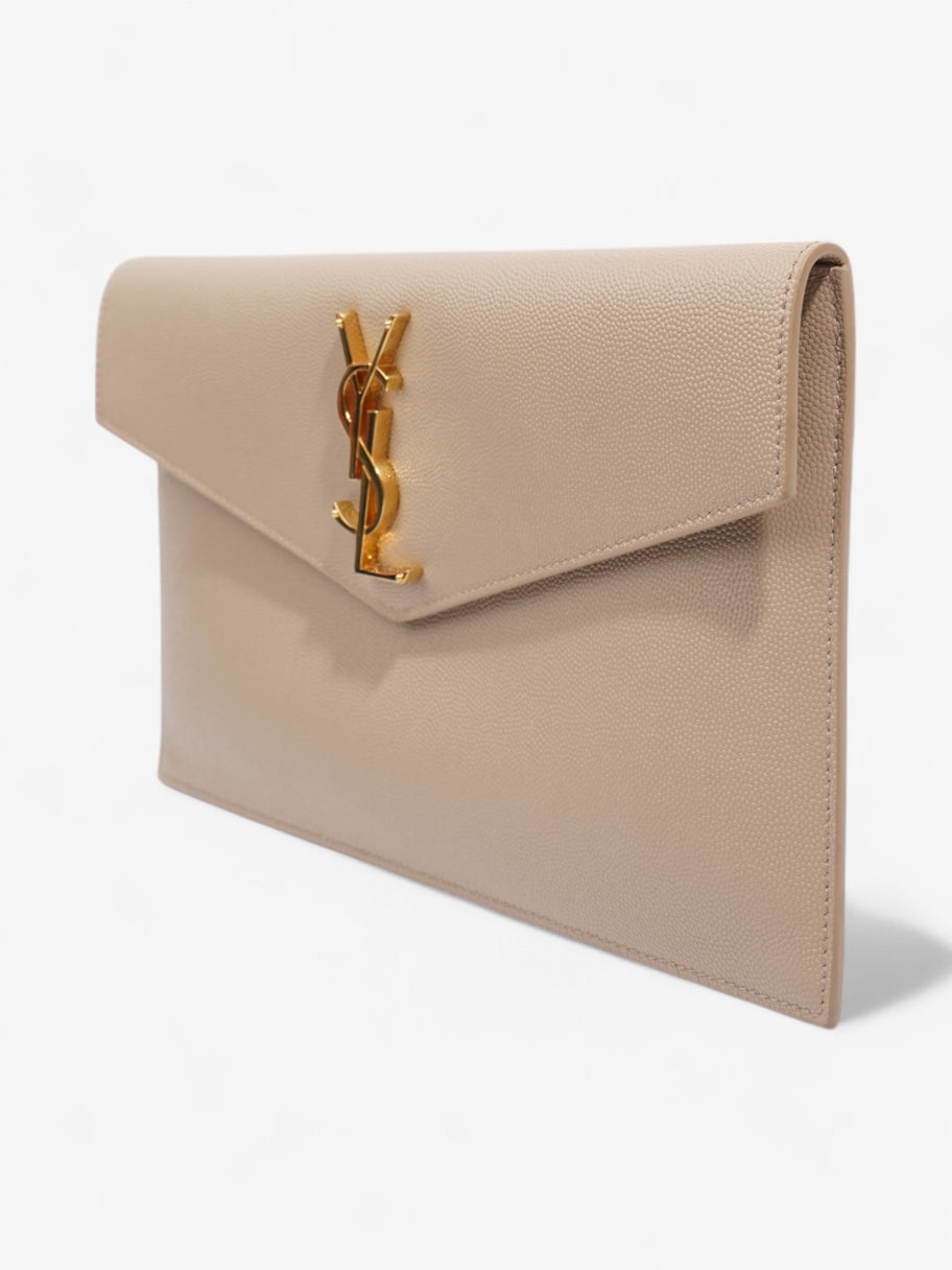 Saint Laurent Uptown Clutch Nude Grained Leather Image 4
