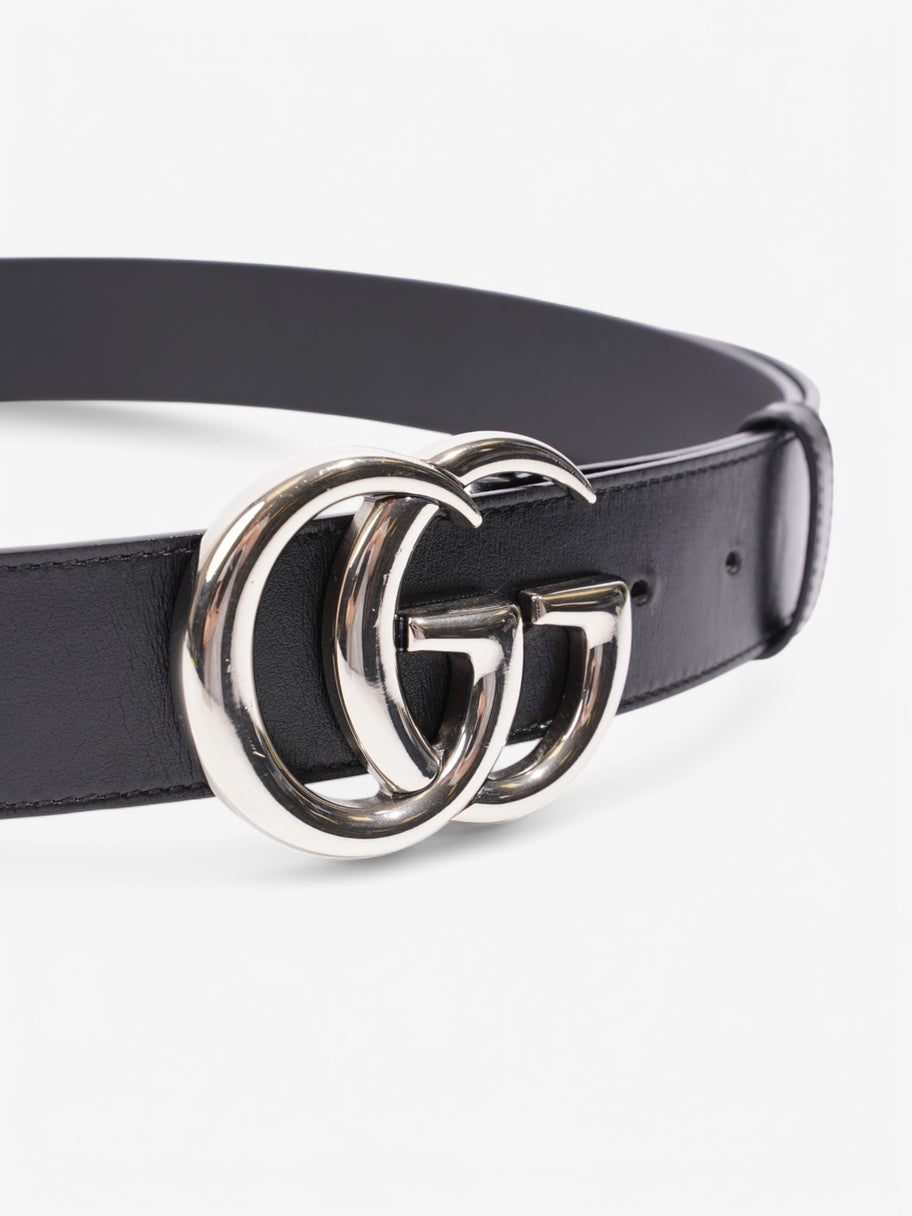 Gucci Marmont Belt Black / Silver Leather 85cm 34