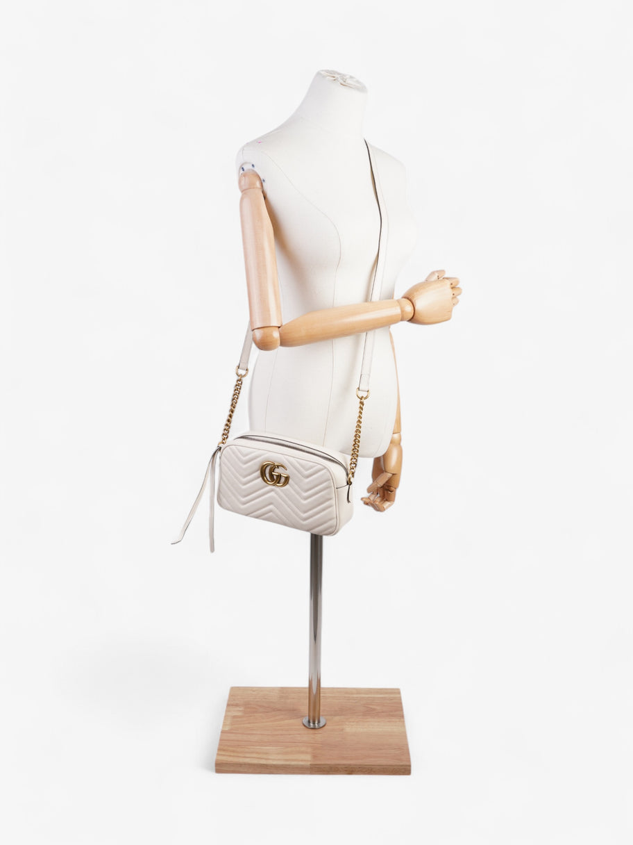 Gucci GG Marmont White Matelasse Leather Small Image 2
