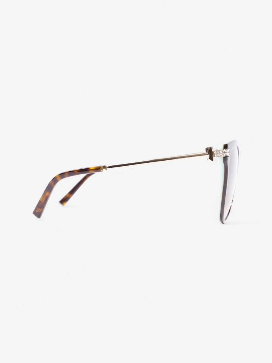 Tiffany and Co TV 4193-B Sunglasses Havana / Tiffany Blue Acetate 140mm Image 4