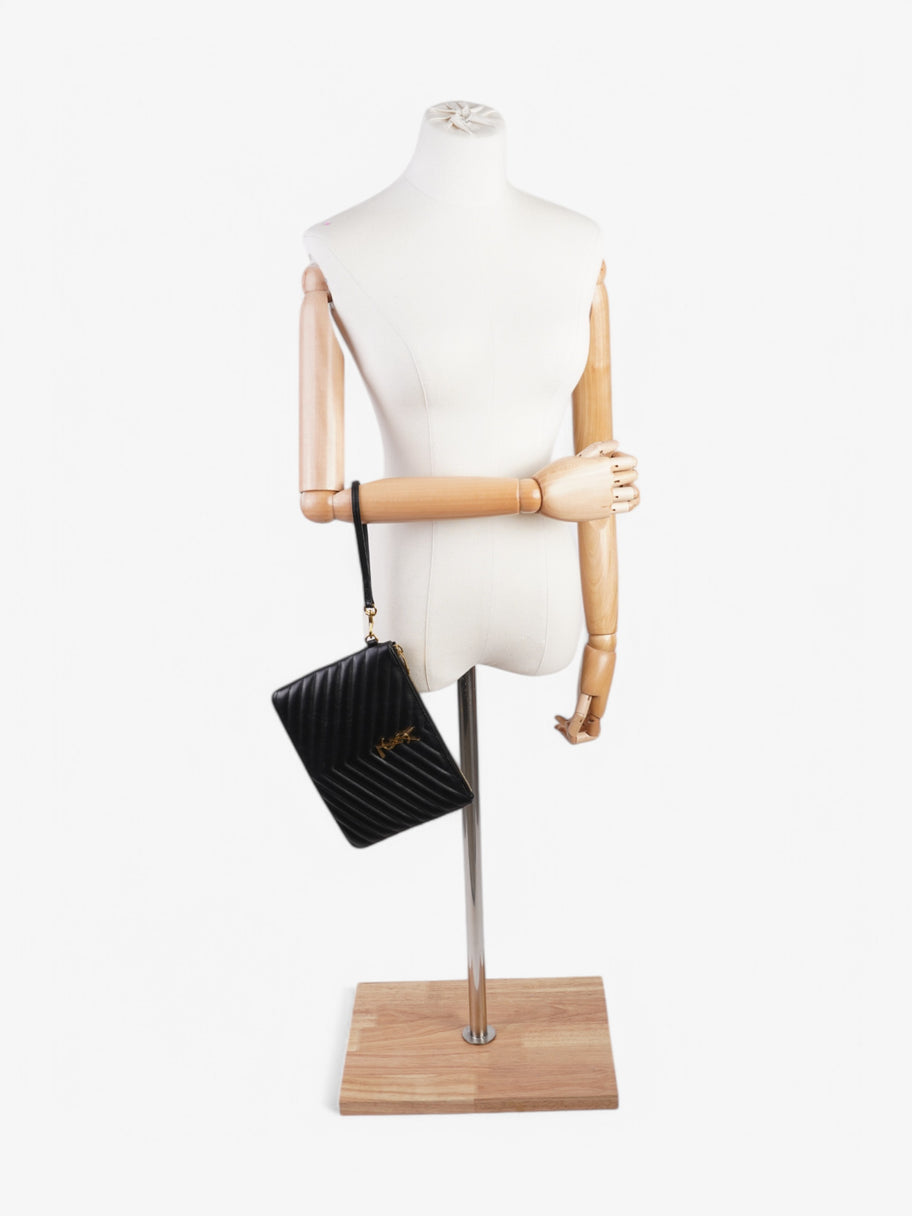Saint Laurent Cassandra Pouch Black Matelasse Leather Image 2
