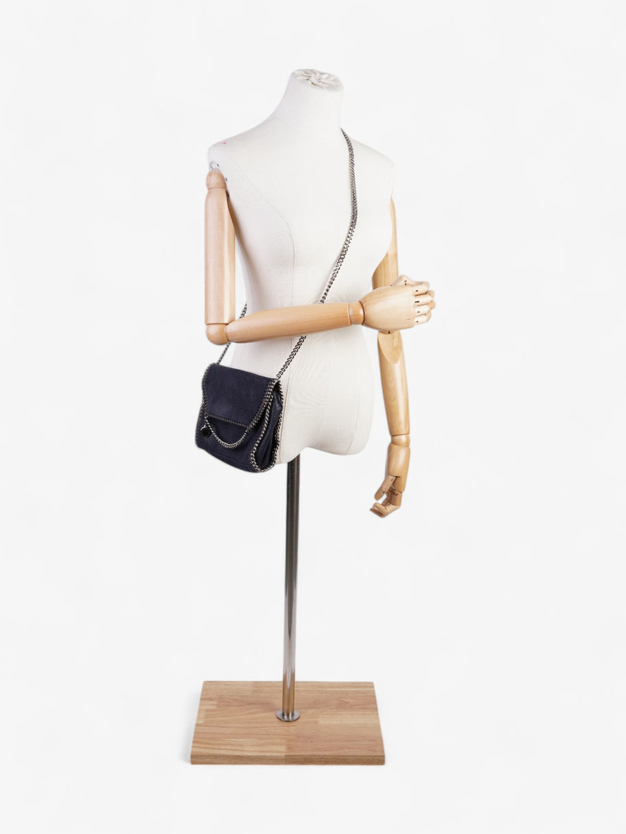 Stella McCartney Falabella Crossbody Lapis Navy Faux Suede Mini Image 2