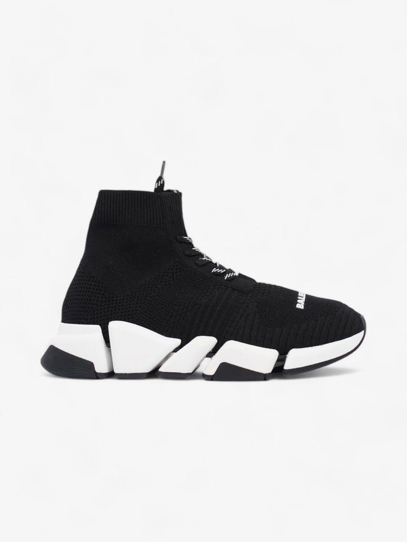  Balenciaga Speed 2.0 Lace Up  Black / White Cotton EU 40 UK 6