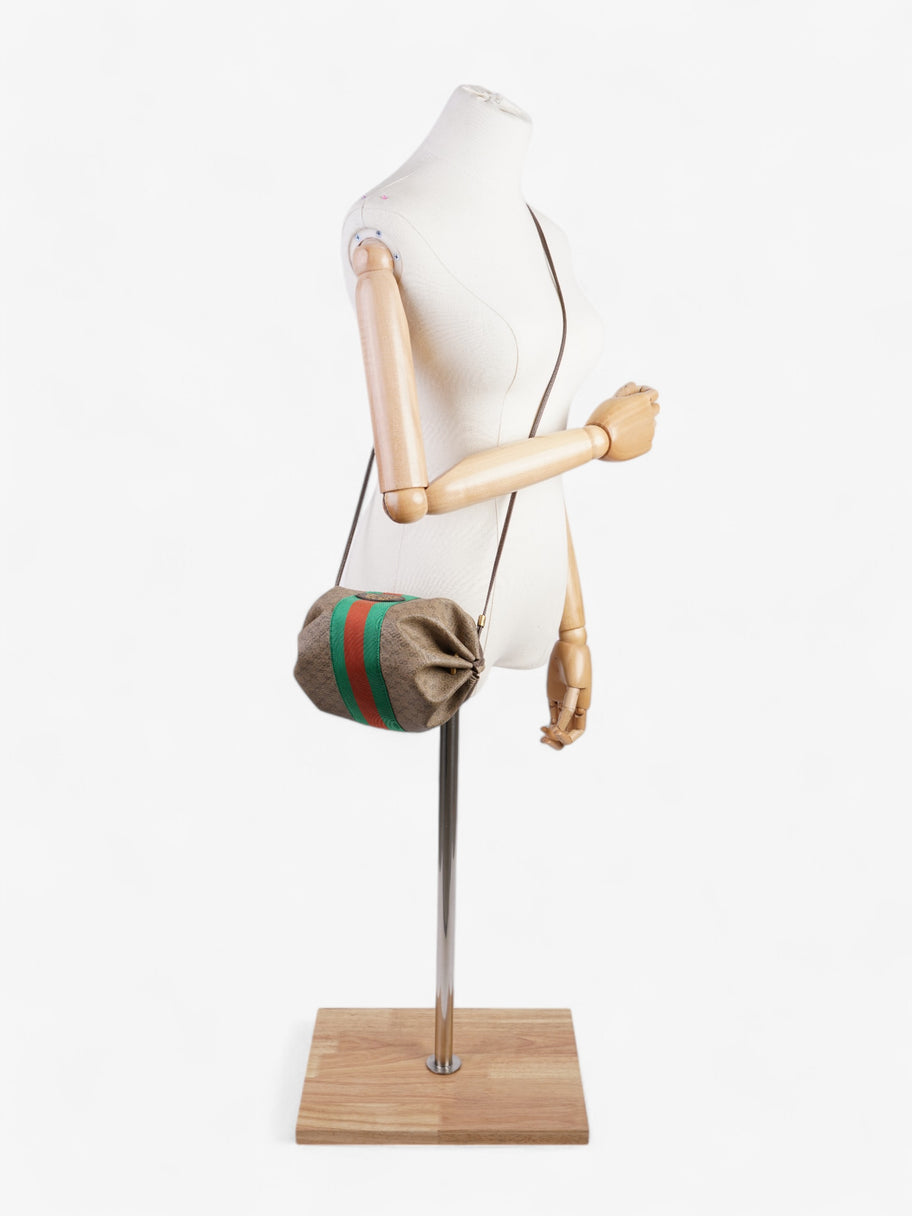 Gucci Web Butterfly New Candy Vintage GG Supreme / Green / Red Coated Canvas Mini Image 2