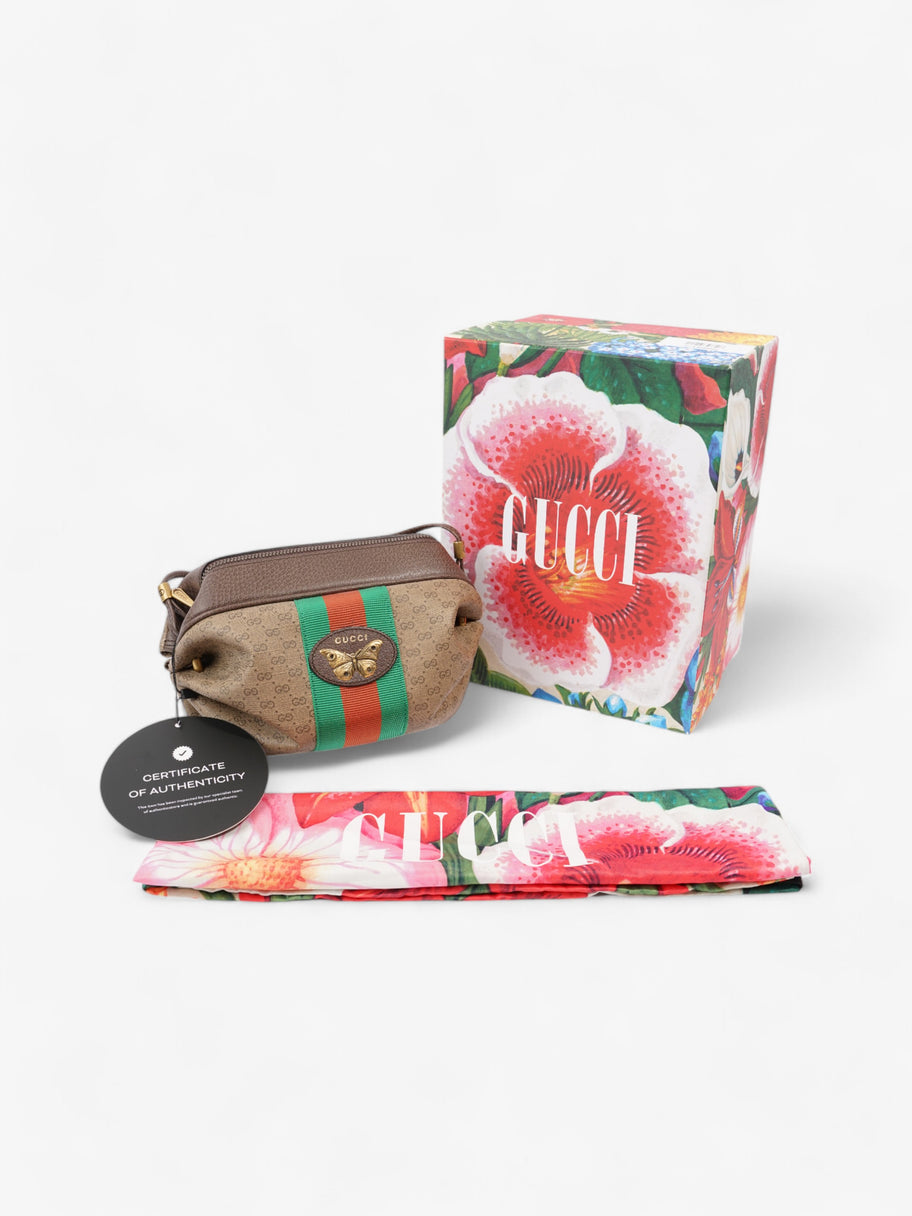 Gucci Web Butterfly New Candy Vintage GG Supreme / Green / Red Coated Canvas Mini Image 9