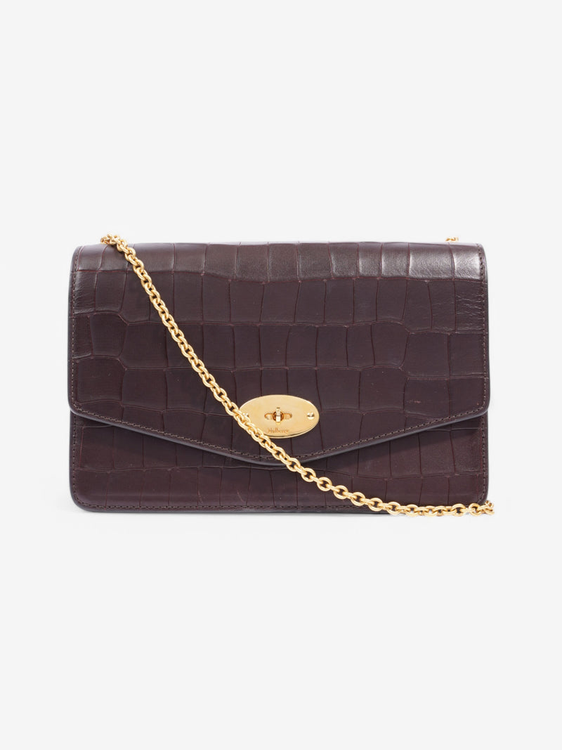  Mulberry Darley Maroon Embossed Leather Medium