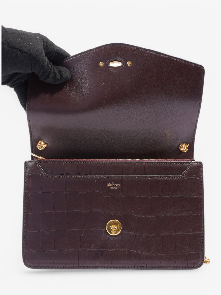 Mulberry Darley Maroon Embossed Leather Medium Image 10