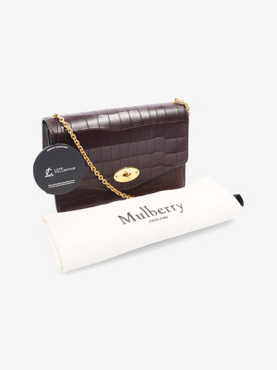 Mulberry Darley Maroon Embossed Leather Medium Image 12