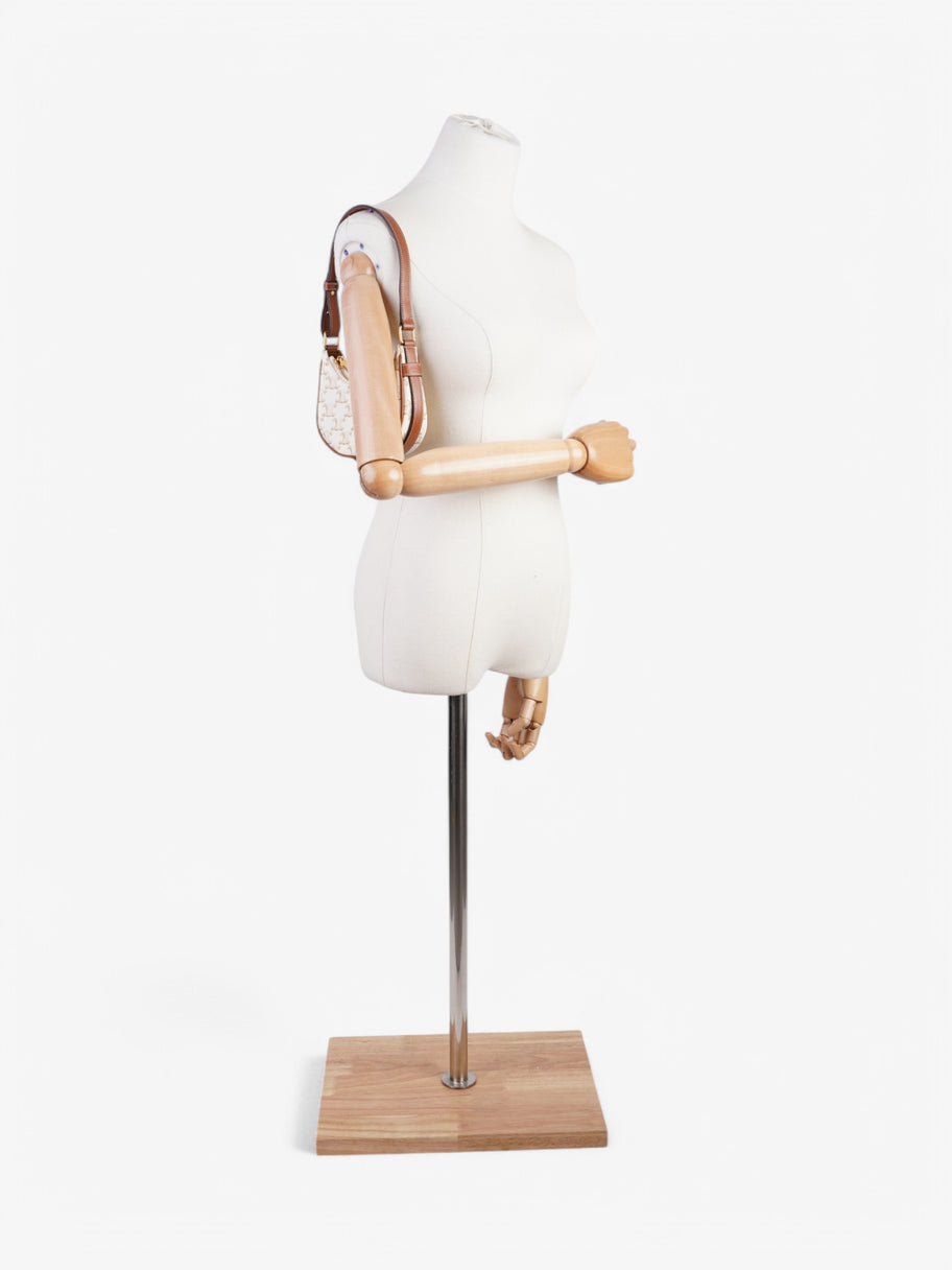 Celine Ava White  / Gold / Brown Leather Mini Image 2