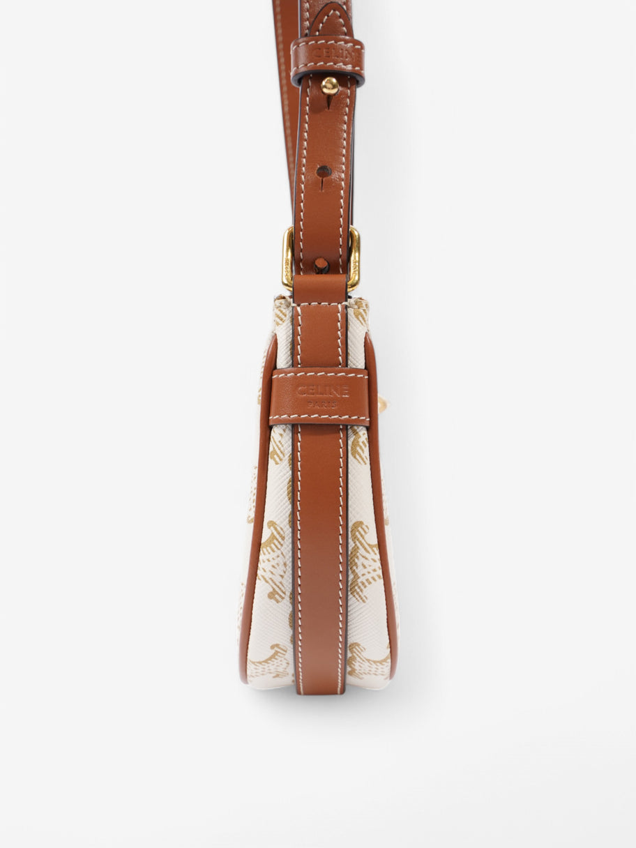 Celine Ava White  / Gold / Brown Leather Mini Image 3