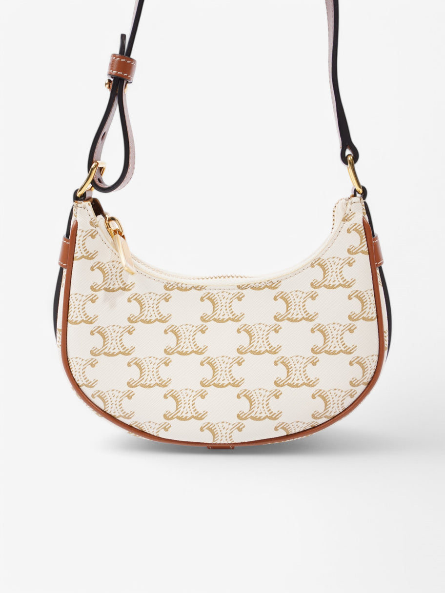 Celine Ava White  / Gold / Brown Leather Mini Image 4