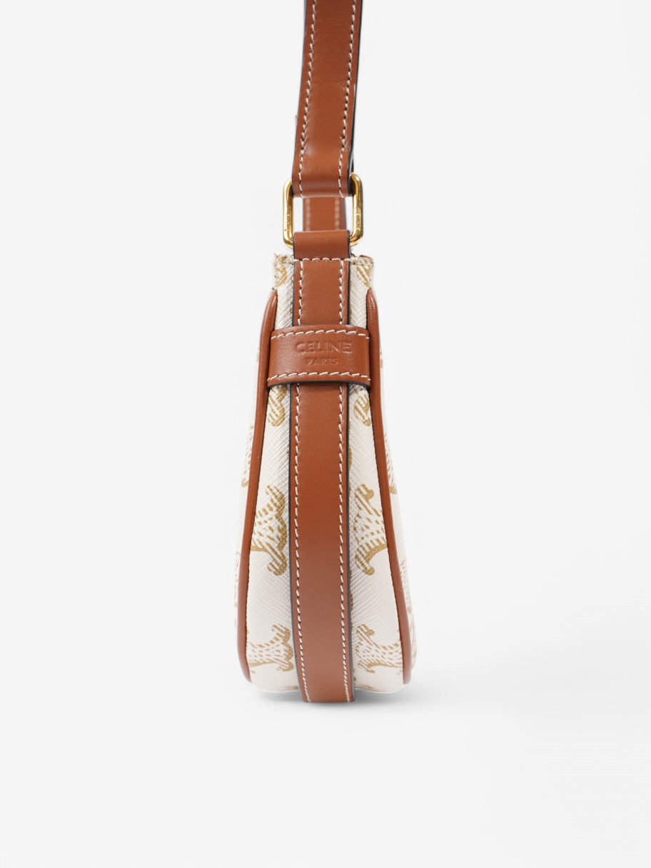 Celine Ava White  / Gold / Brown Leather Mini Image 5