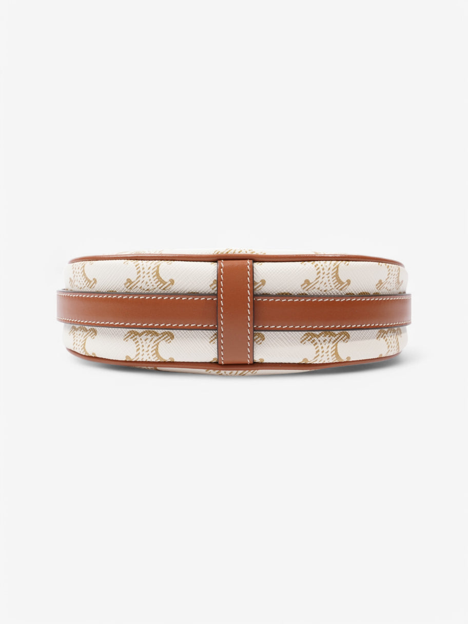 Celine Ava White  / Gold / Brown Leather Mini Image 6